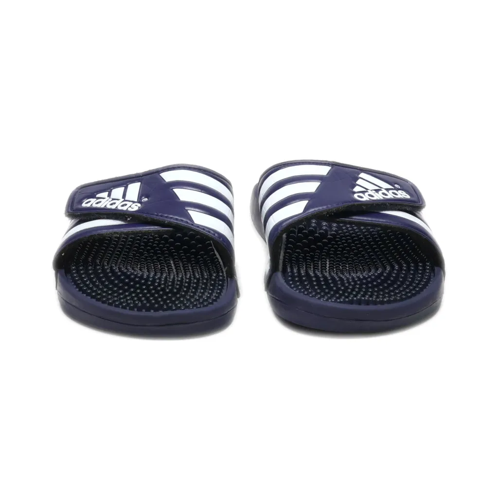 Adidas Adissage Slides Slippers Leather Blue Colour For Men