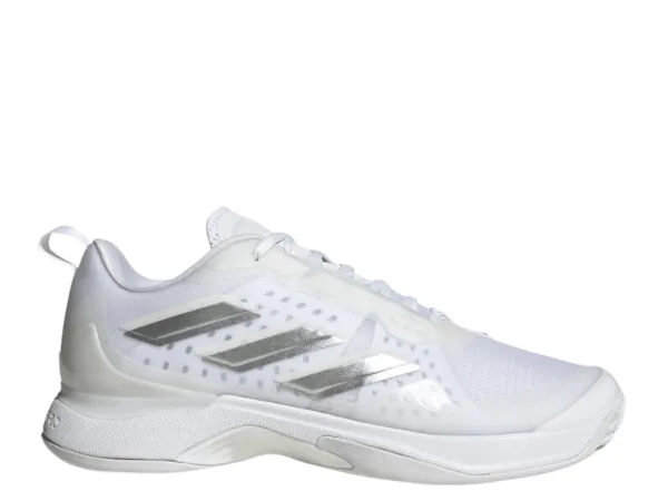 Adidas Avacourt Ladies Tennis Shoe (Cloud White/Silver Metallic)