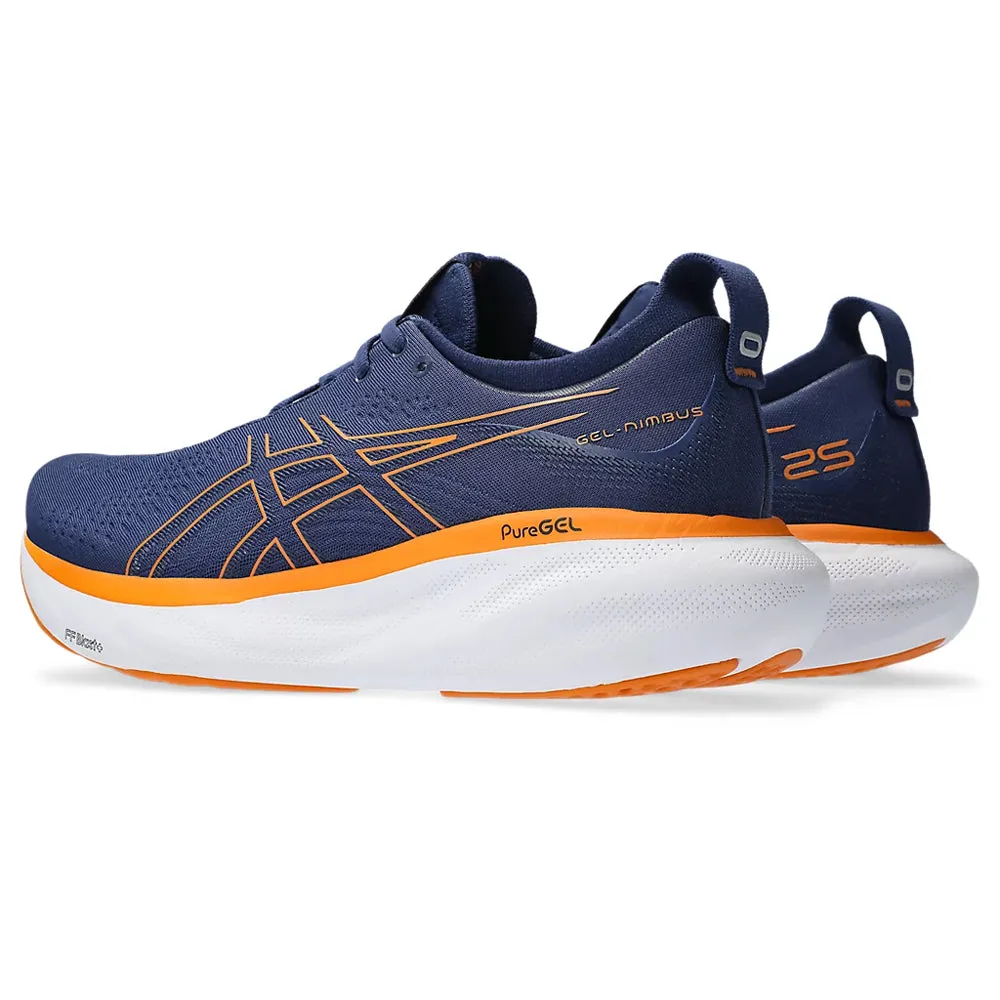 ASICS GEL-NIMBUS 25 (M) - (IDEEP OCEAN/BRIGHT ORANGE) RUNNING SHOES