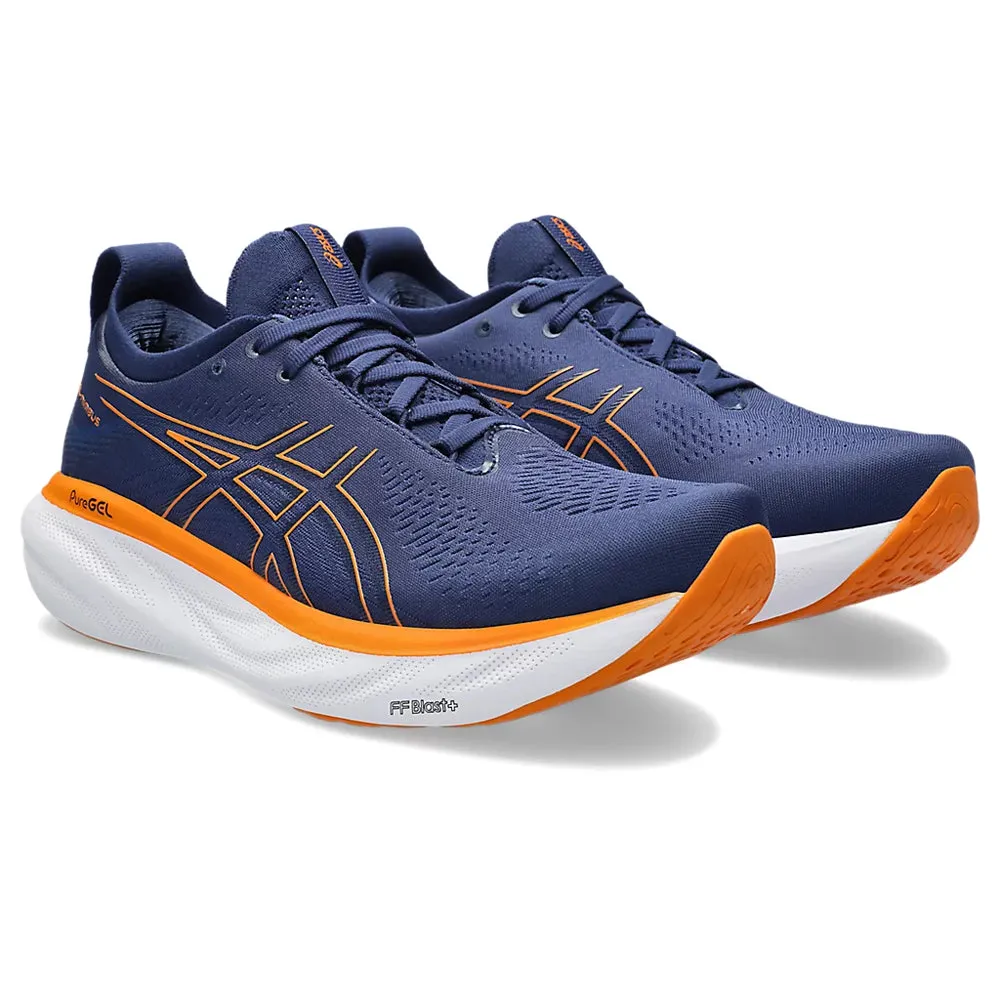 ASICS GEL-NIMBUS 25 (M) - (IDEEP OCEAN/BRIGHT ORANGE) RUNNING SHOES