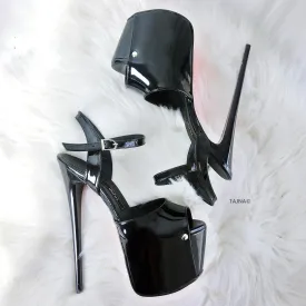 Black Patent High Heel Sandals 19 cm