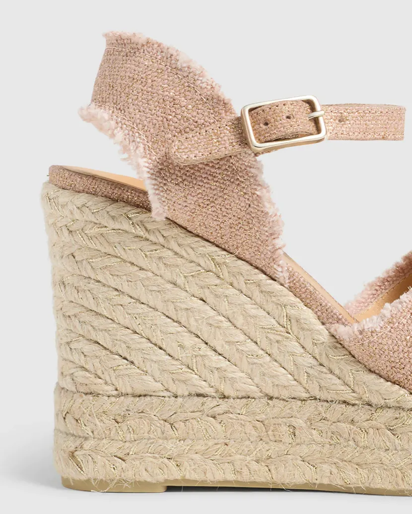 Castaner Bromelia 8ED Rosa Wedge Espadrilles