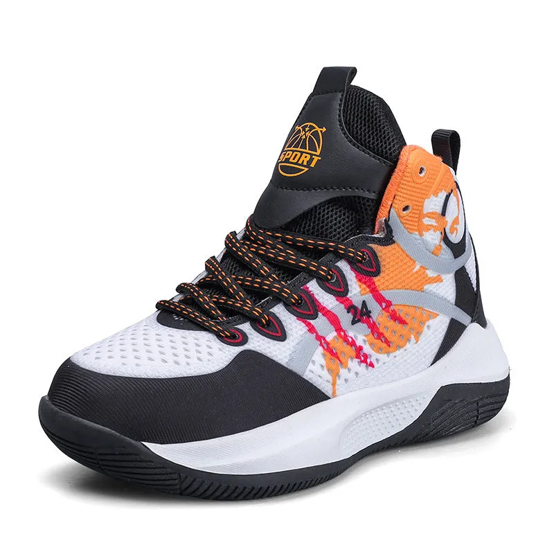 Children Basketball Sports Shoes Spring Autumn Boys High-top Sneakers