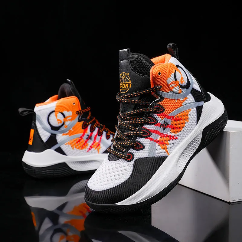 Children Basketball Sports Shoes Spring Autumn Boys High-top Sneakers