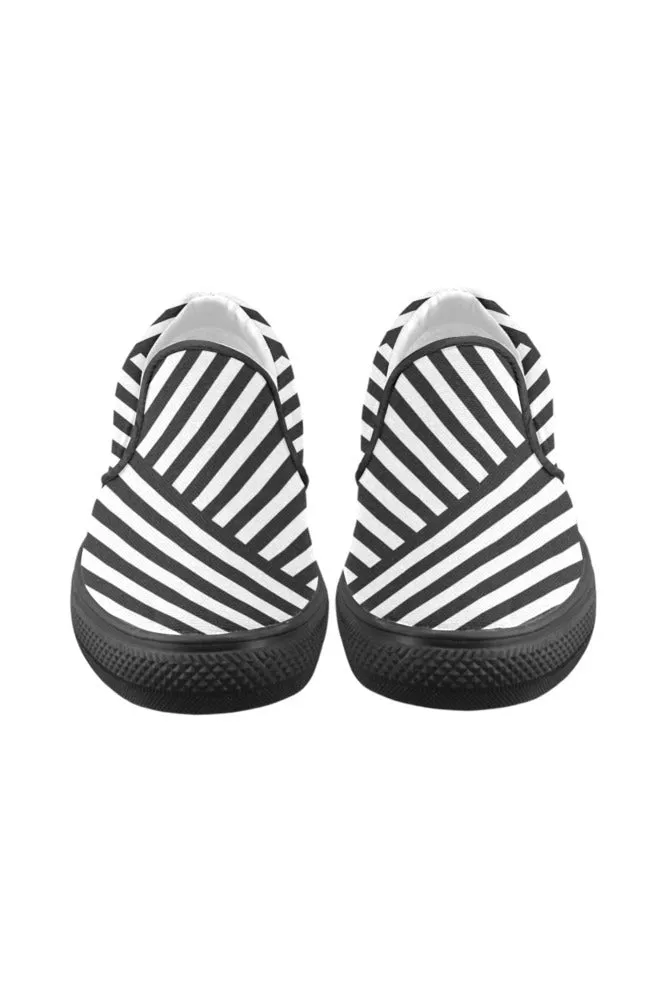 Cool Stripes Men's Slip-on Canvas Shoes