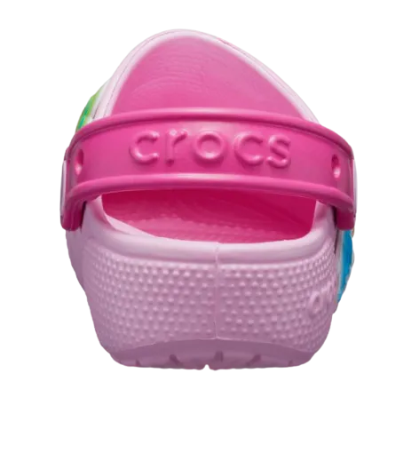 Crocs Kids&#39; Lifestyle 205648-6I2 Crocsfl Heart Lights Clog Multicolor Slippers.