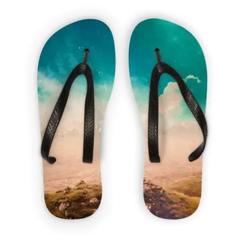 Custom Printed Adult Flip Flops - Soft Straps, Non-Crumble Foam - EU 37-47