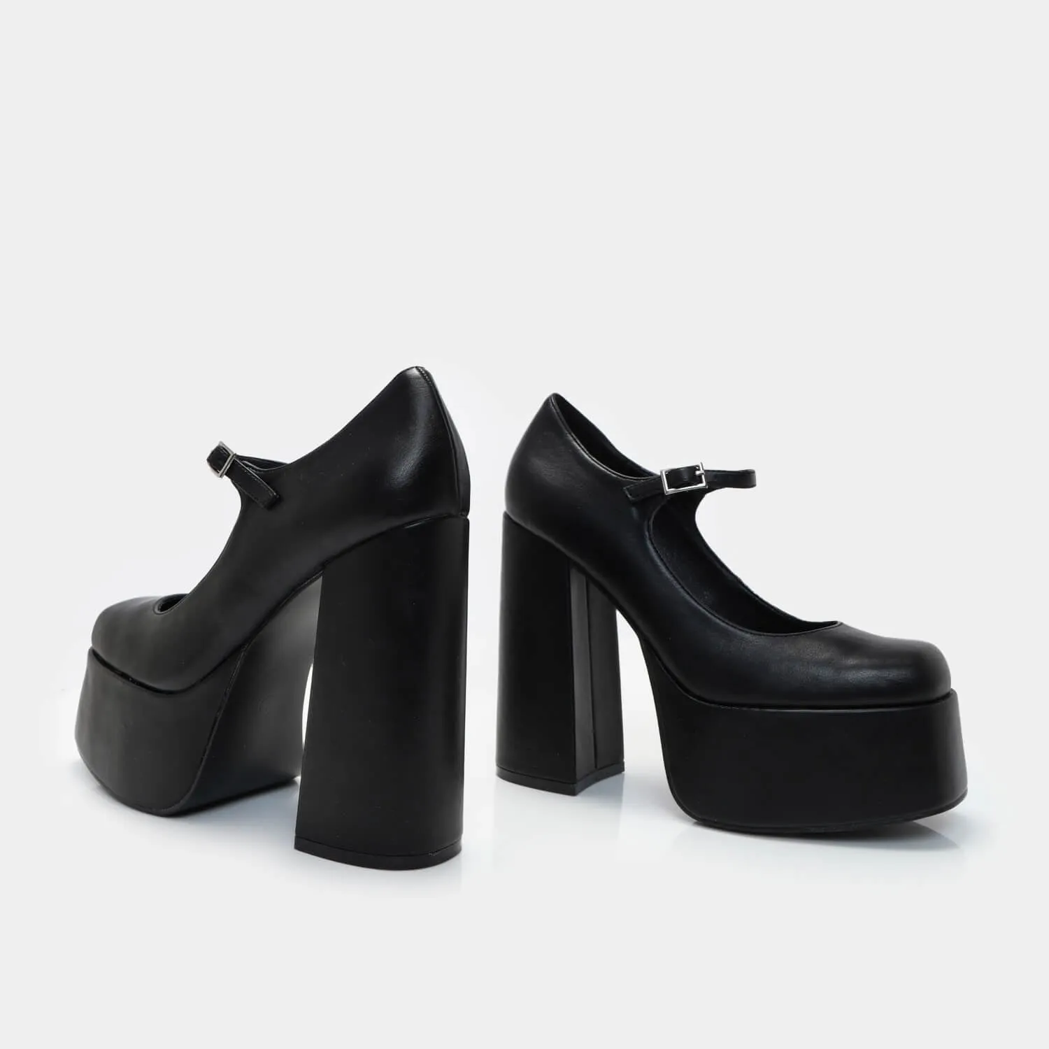 Darkbloom Black Platform Heels-Size 5-Clearance