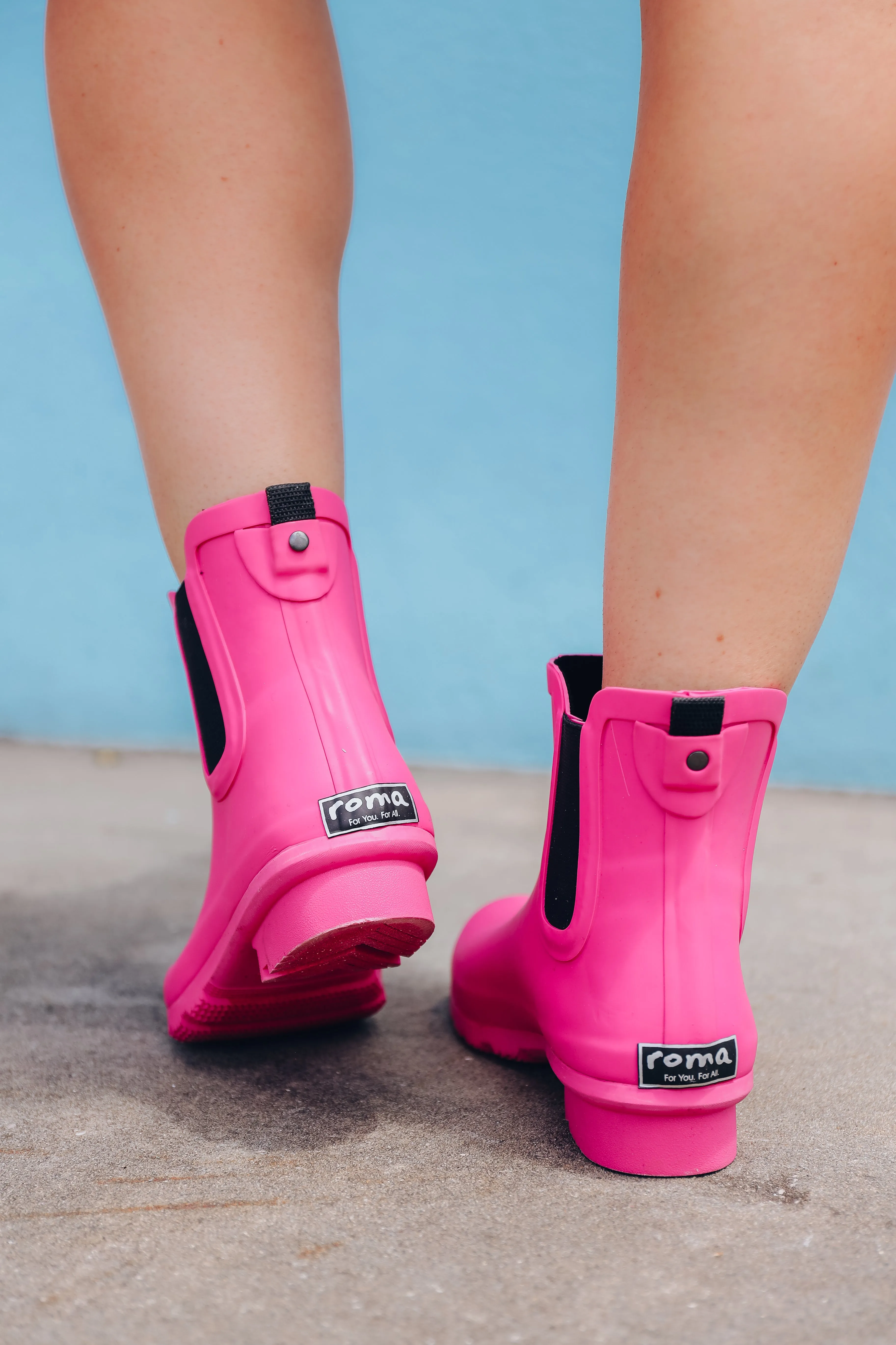 Dixie Ankle Rain Boots by Roma - Magenta- FINAL SALE - Size 6