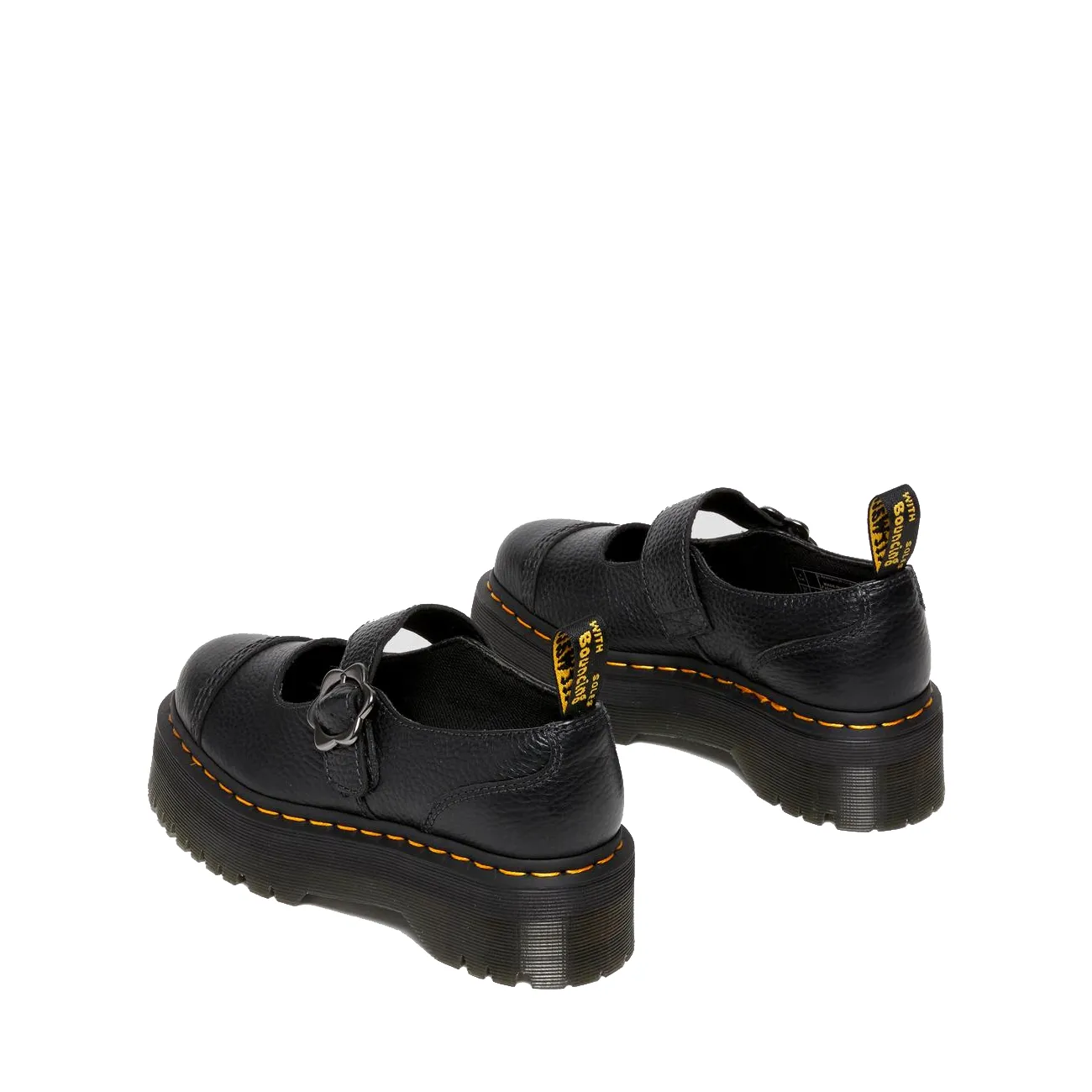 Dr. Martens Addina Flower Buckle Leather Platform Mary Jane