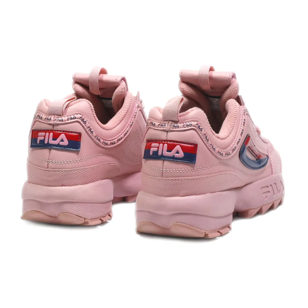 Fila Disraptor 2 High-Top Sneakers Leather Pink Colour For Women