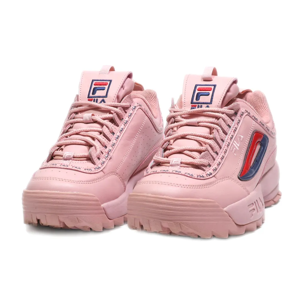 Fila Disraptor 2 High-Top Sneakers Leather Pink Colour For Women