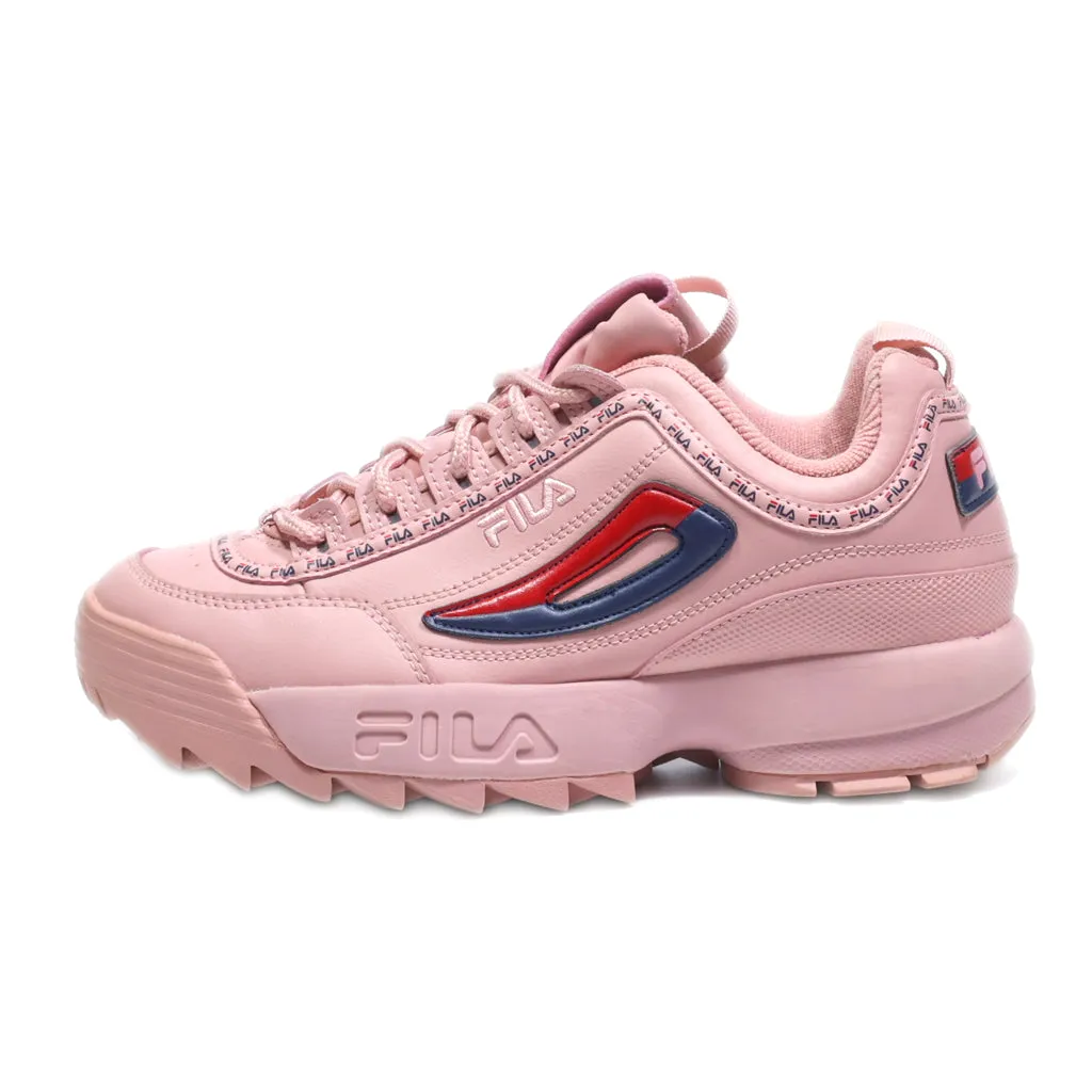 Fila Disraptor 2 High-Top Sneakers Leather Pink Colour For Women