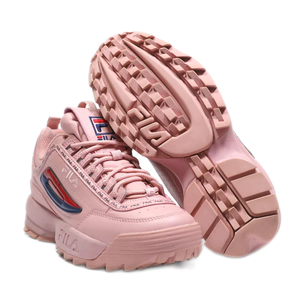 Fila Disraptor 2 High-Top Sneakers Leather Pink Colour For Women