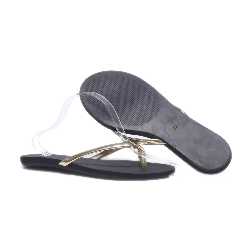 H&M Flip Flops Eva Gold Colour For Women