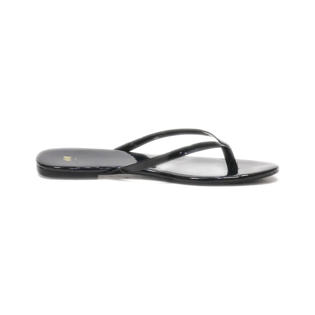 H&M Flip Flops Latex Black Colour For Women