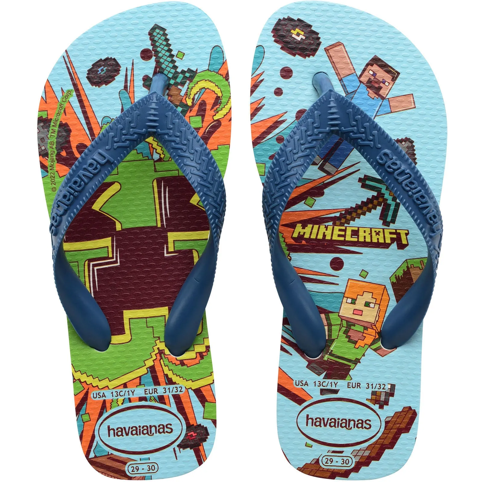 Havaianas Kids Minecraft Flip Flops