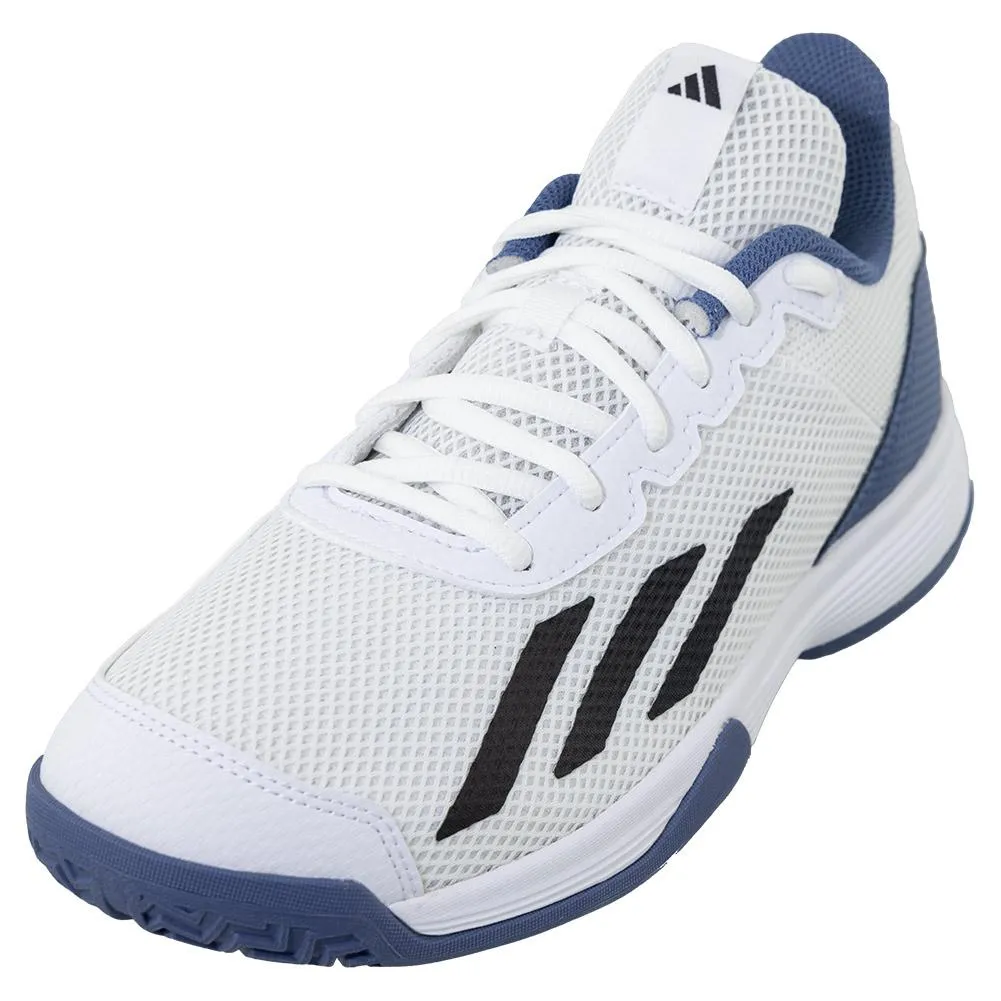 Junior`s Courtflash Tennis Shoes White and Black