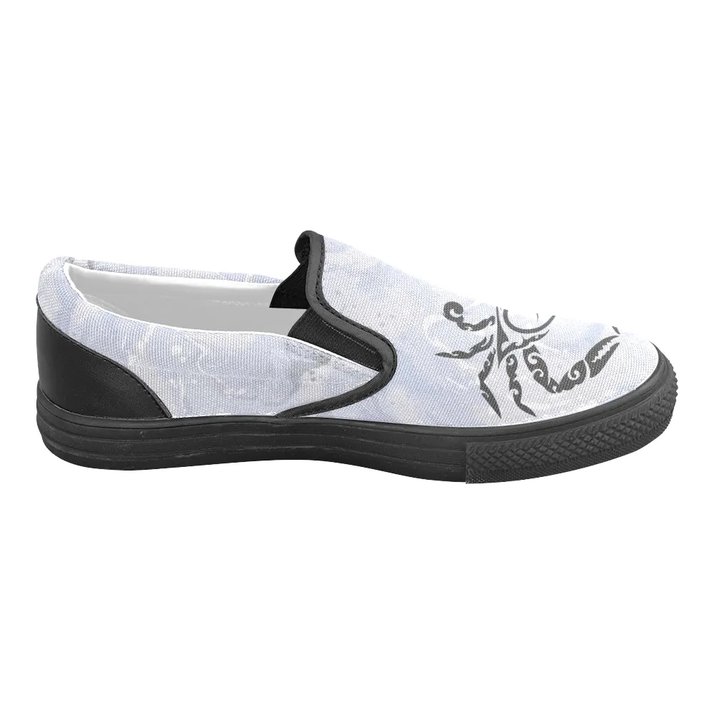 Kid's Cancer Zodiac Print Canvas Slip-on Shoes