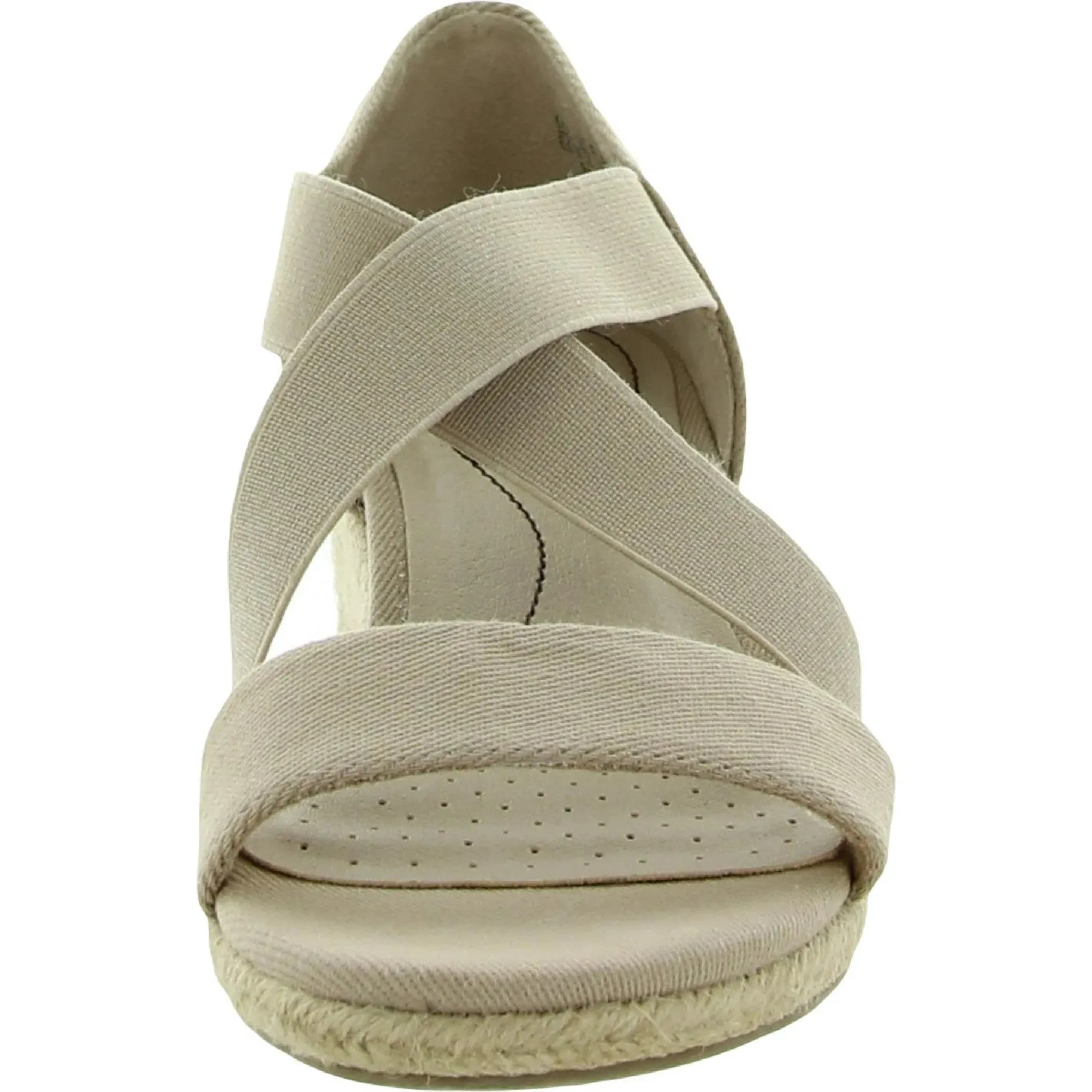 Lifestride Women's Taupe Siesta St Espadrille Wedge Sandals