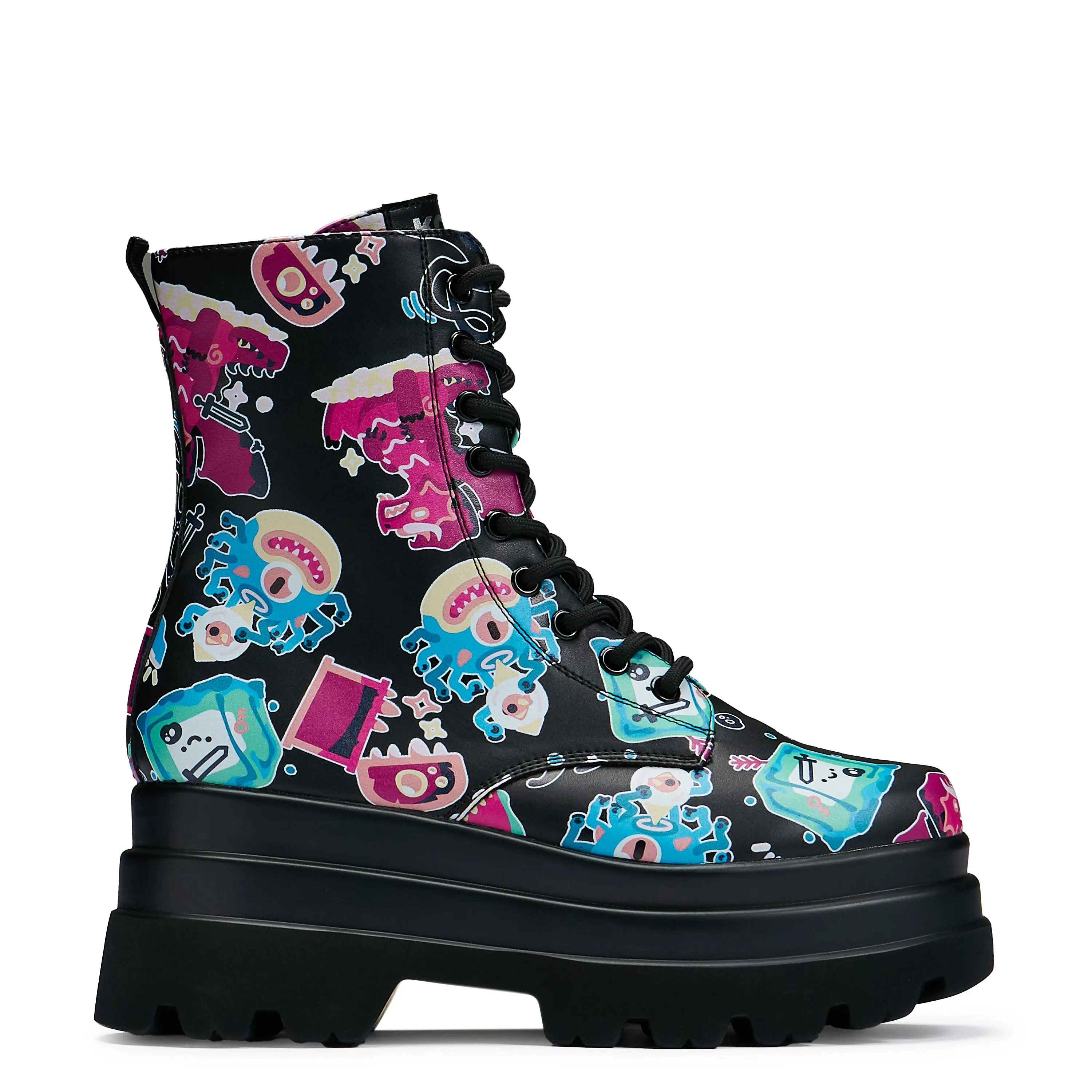 L’otta Monsters Trident Platform Boots - Black Multi