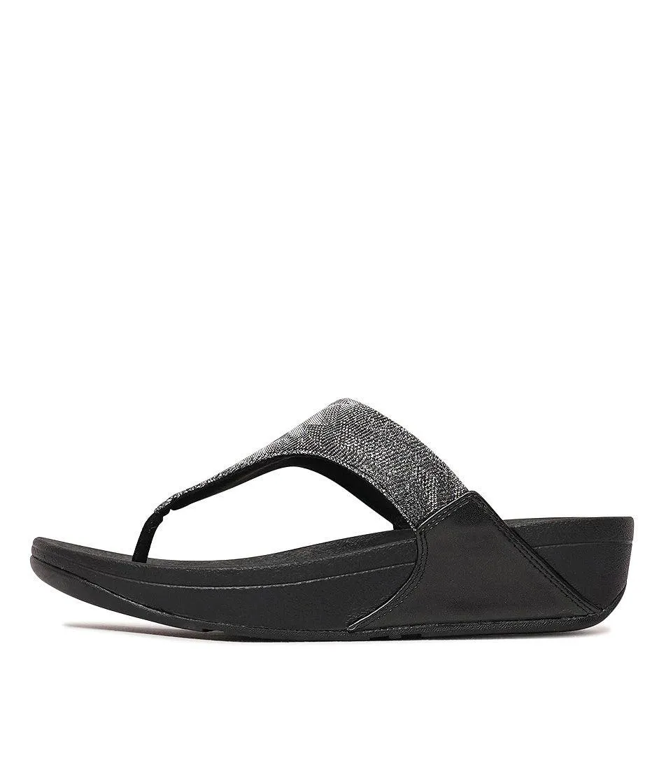 Lulu Glitz All Black Sandals