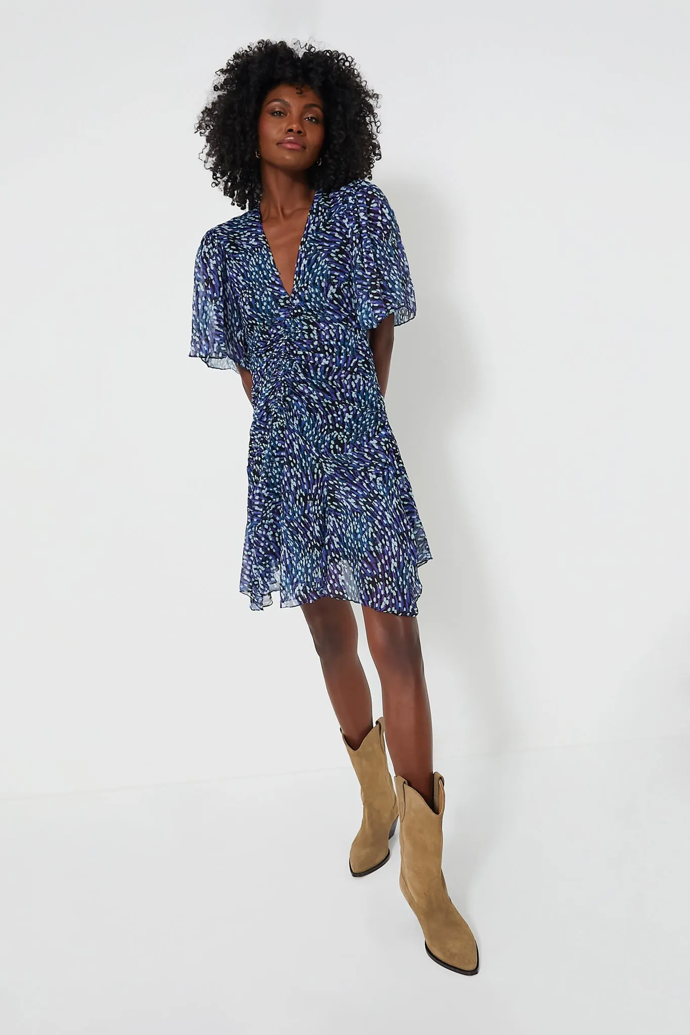 Midnight Vivienne Printed Chiffon Dress