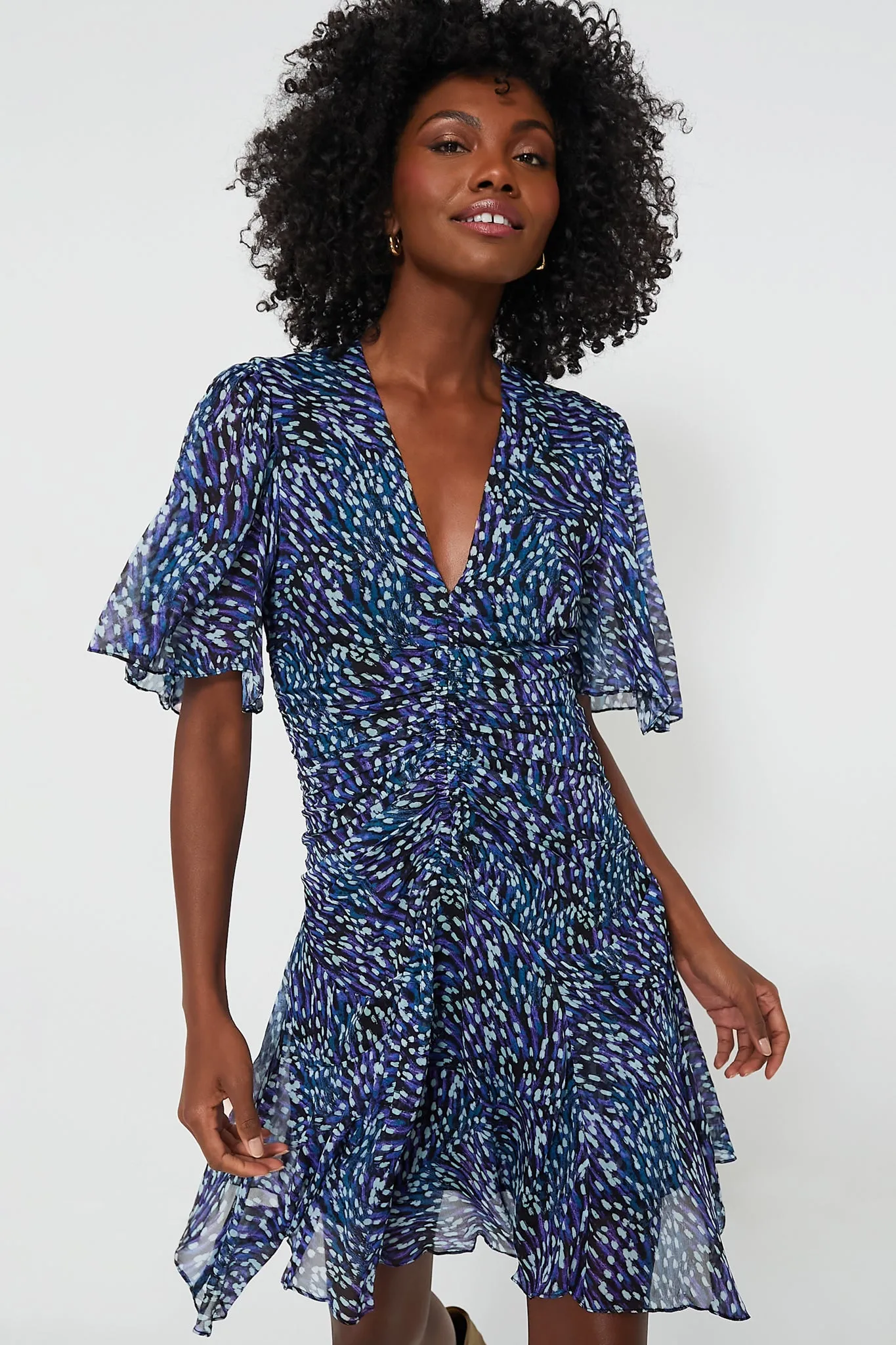 Midnight Vivienne Printed Chiffon Dress