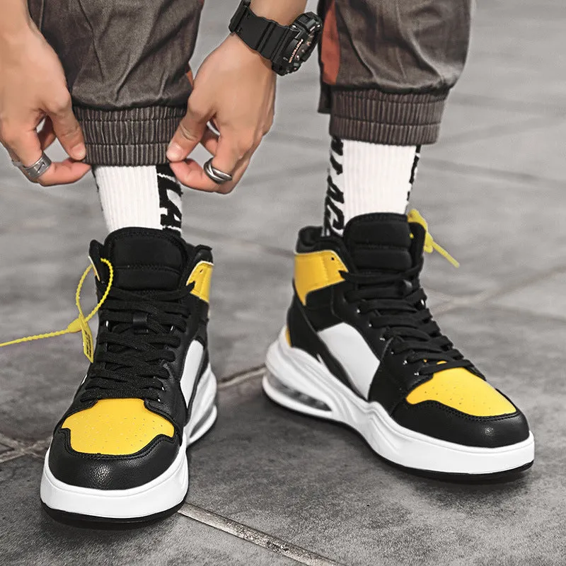 New trend fashion all cushion men's shoes high top board shoes basketball sneakers men's fashion shoes