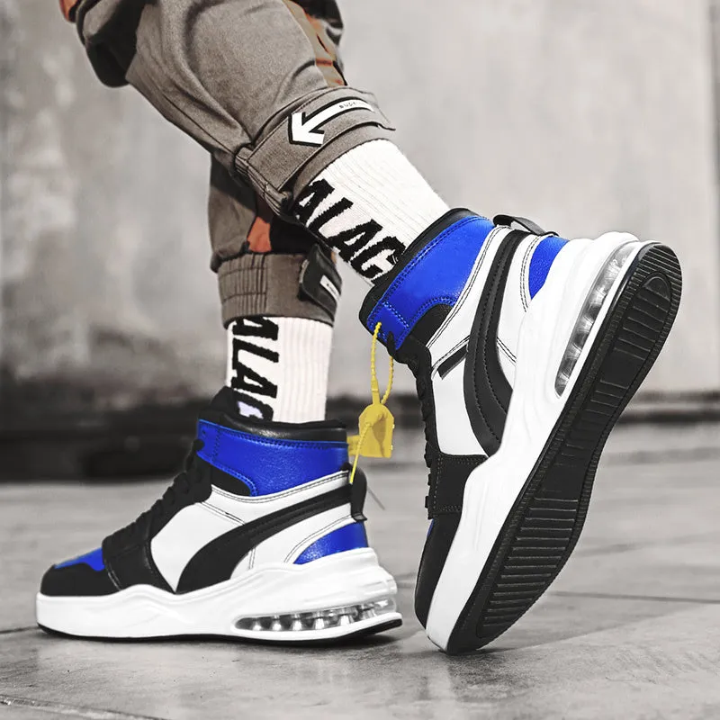 New trend fashion all cushion men's shoes high top board shoes basketball sneakers men's fashion shoes