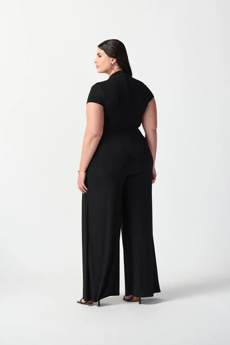 Olivia Joseph Ribkoff Silky Knit Wide-Leg Jumpsuit