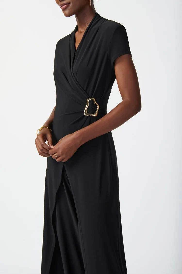 Olivia Joseph Ribkoff Silky Knit Wide-Leg Jumpsuit