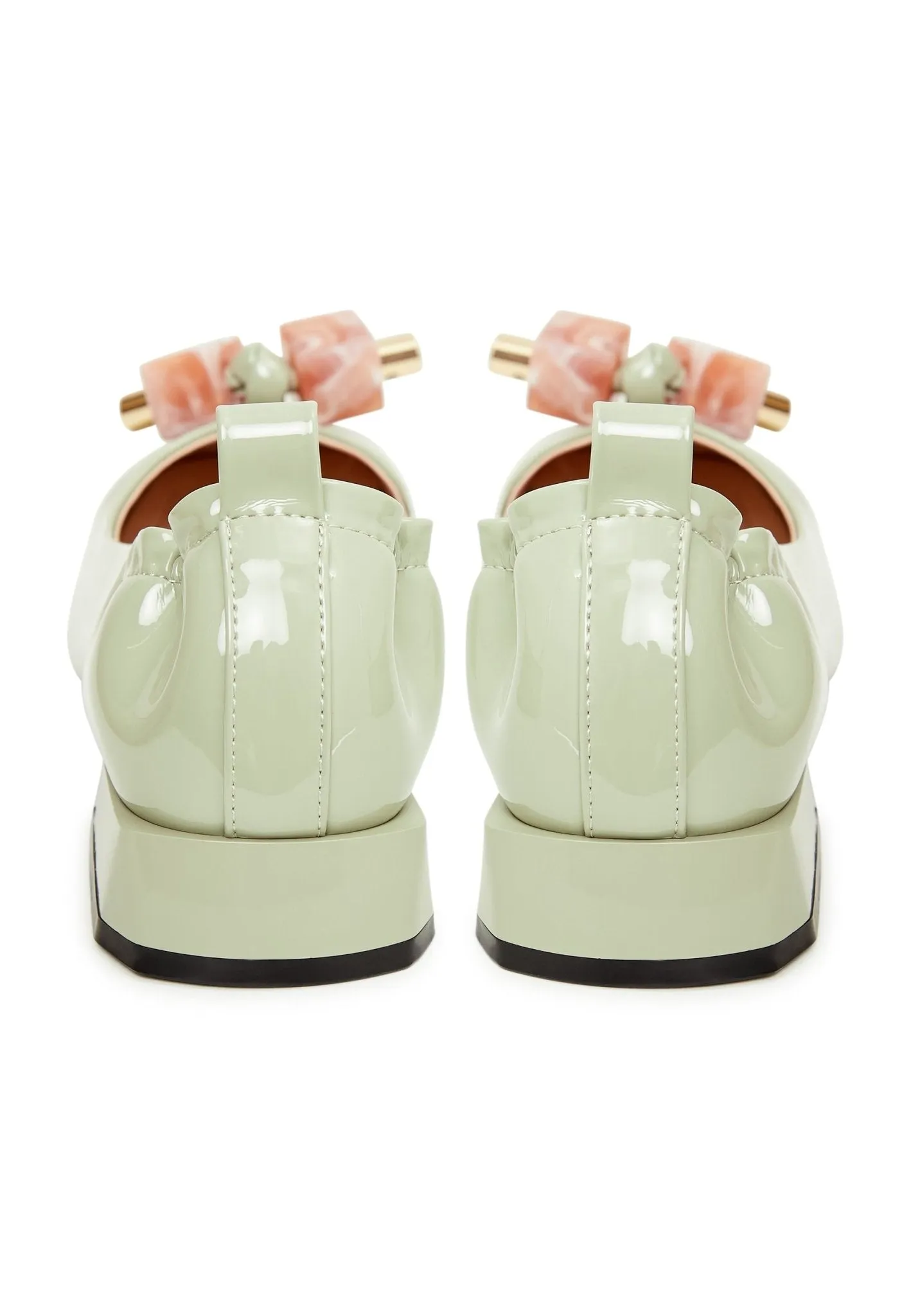 Patent Leather Ballerinas - Mint