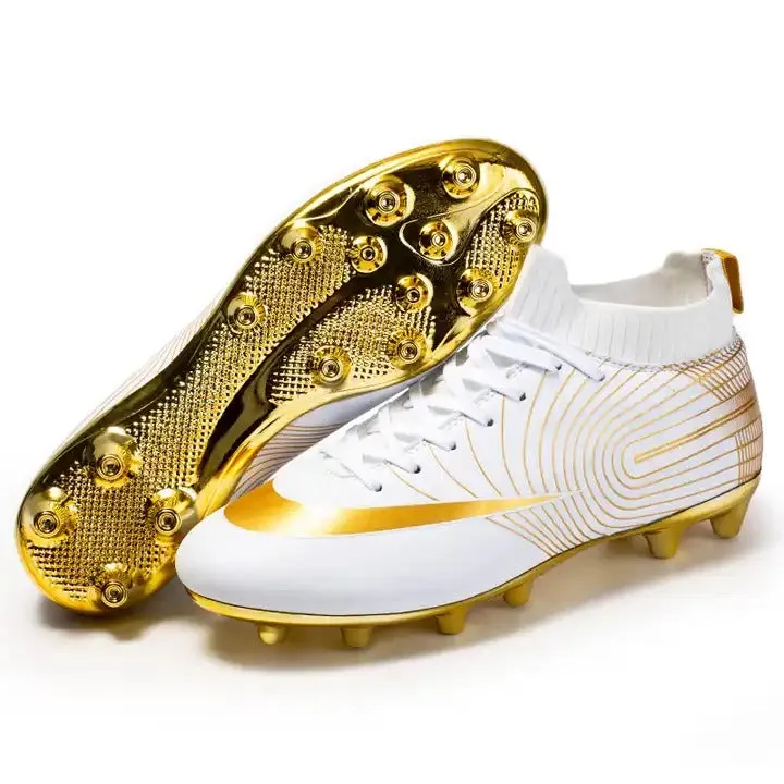 Professional Soccer Shoes Long Spikes "AG Ankle" "Football Boots" Outdoor Cleats Soccer Boots | 32751G