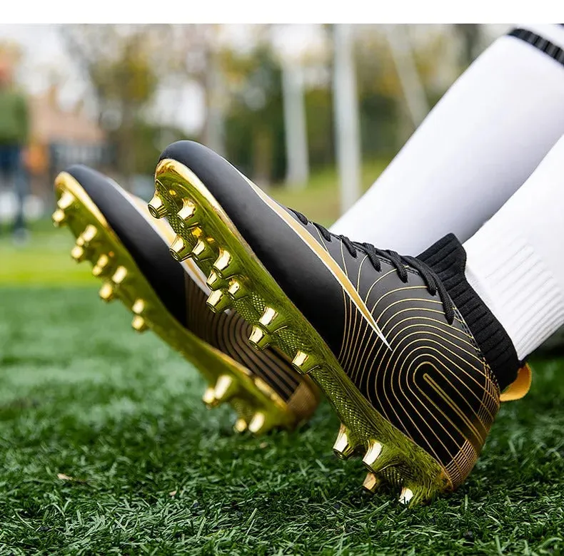 Professional Soccer Shoes Long Spikes "AG Ankle" "Football Boots" Outdoor Cleats Soccer Boots | 32751G