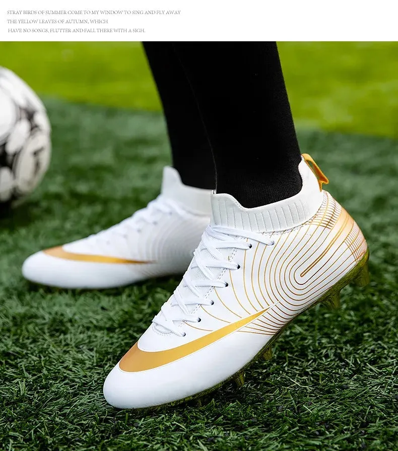 Professional Soccer Shoes Long Spikes "AG Ankle" "Football Boots" Outdoor Cleats Soccer Boots | 32751G