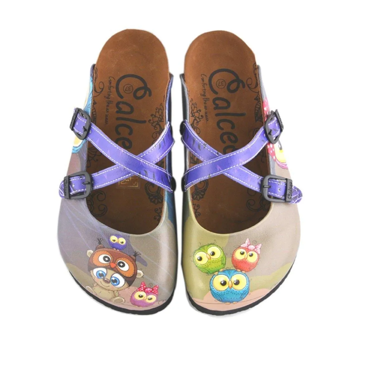 Purple Owl Clogs WCAL155