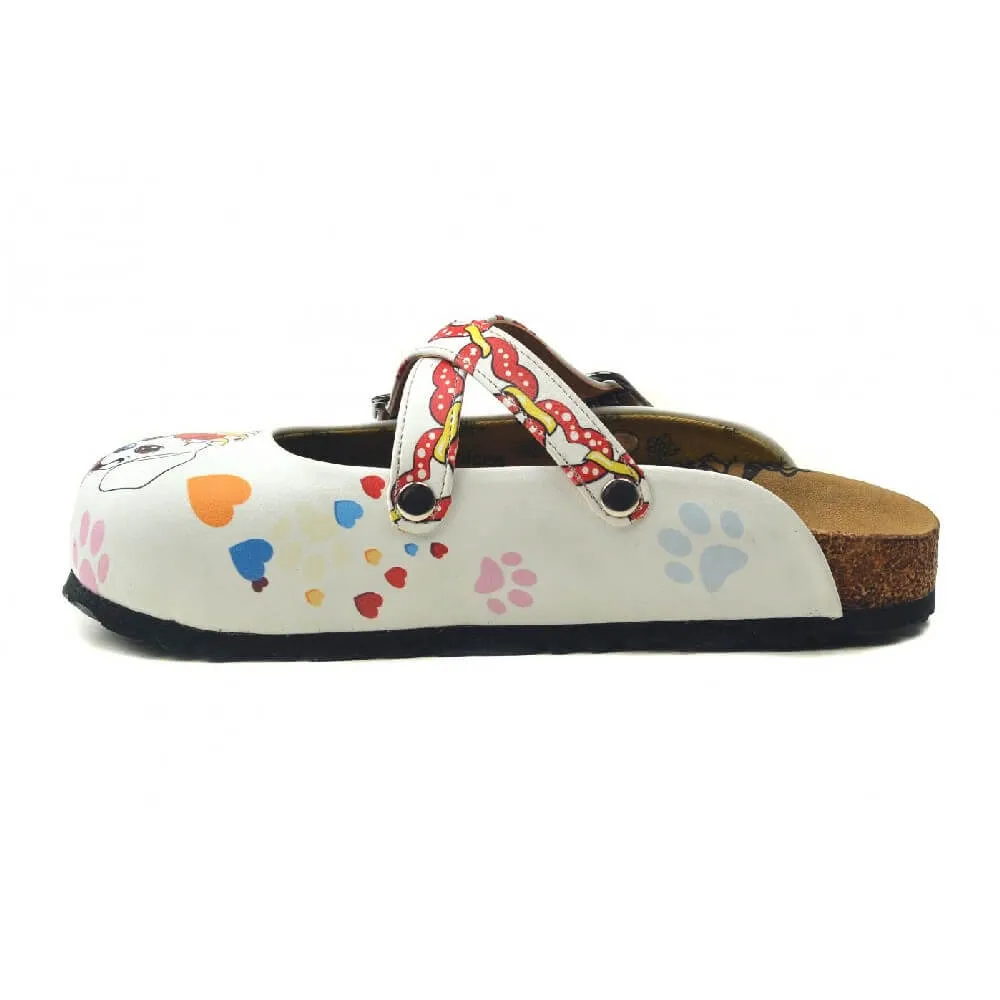 Red & White Dogs Clogs - WCAL3240