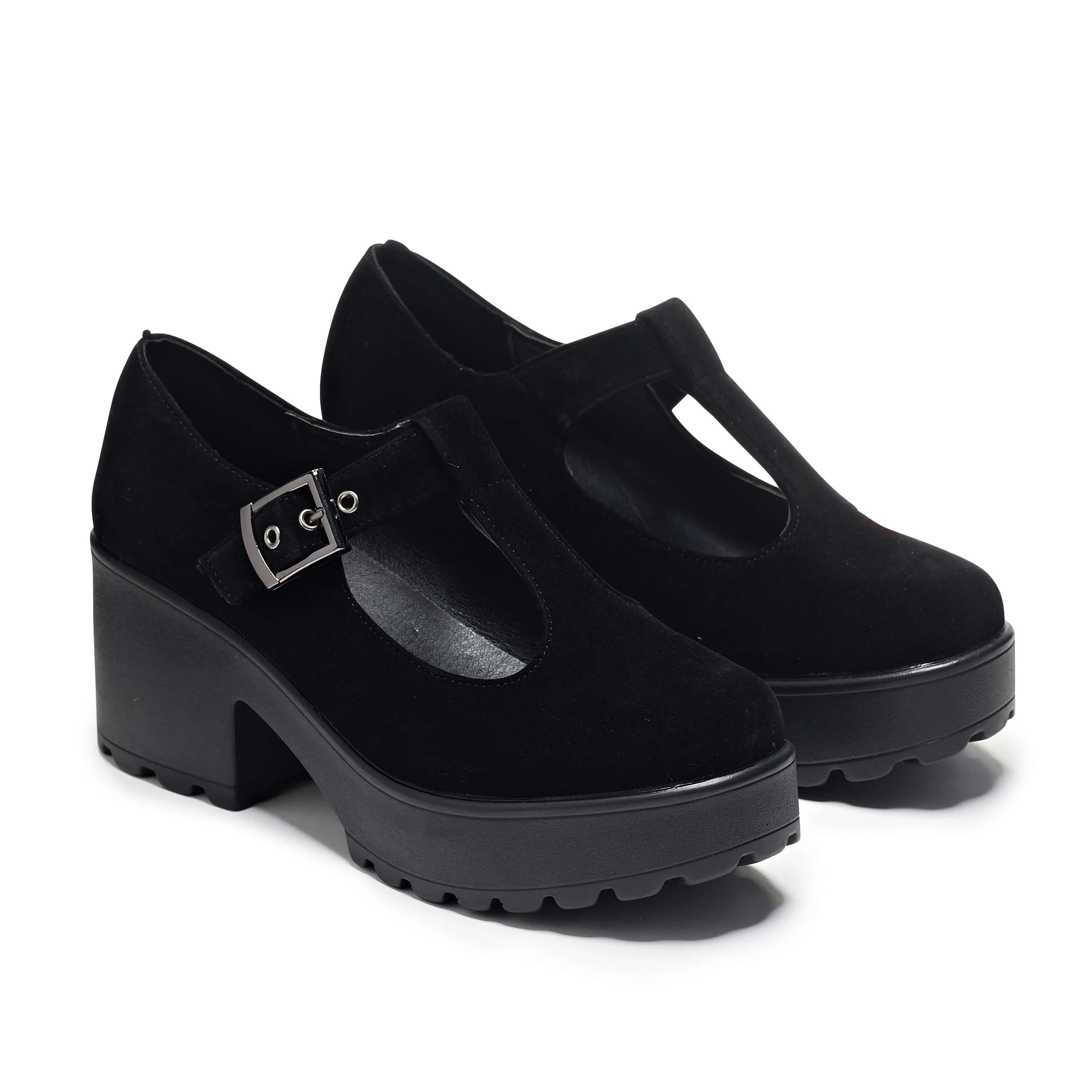 Sai Black Mary Jane Shoes 'Suede Edition'