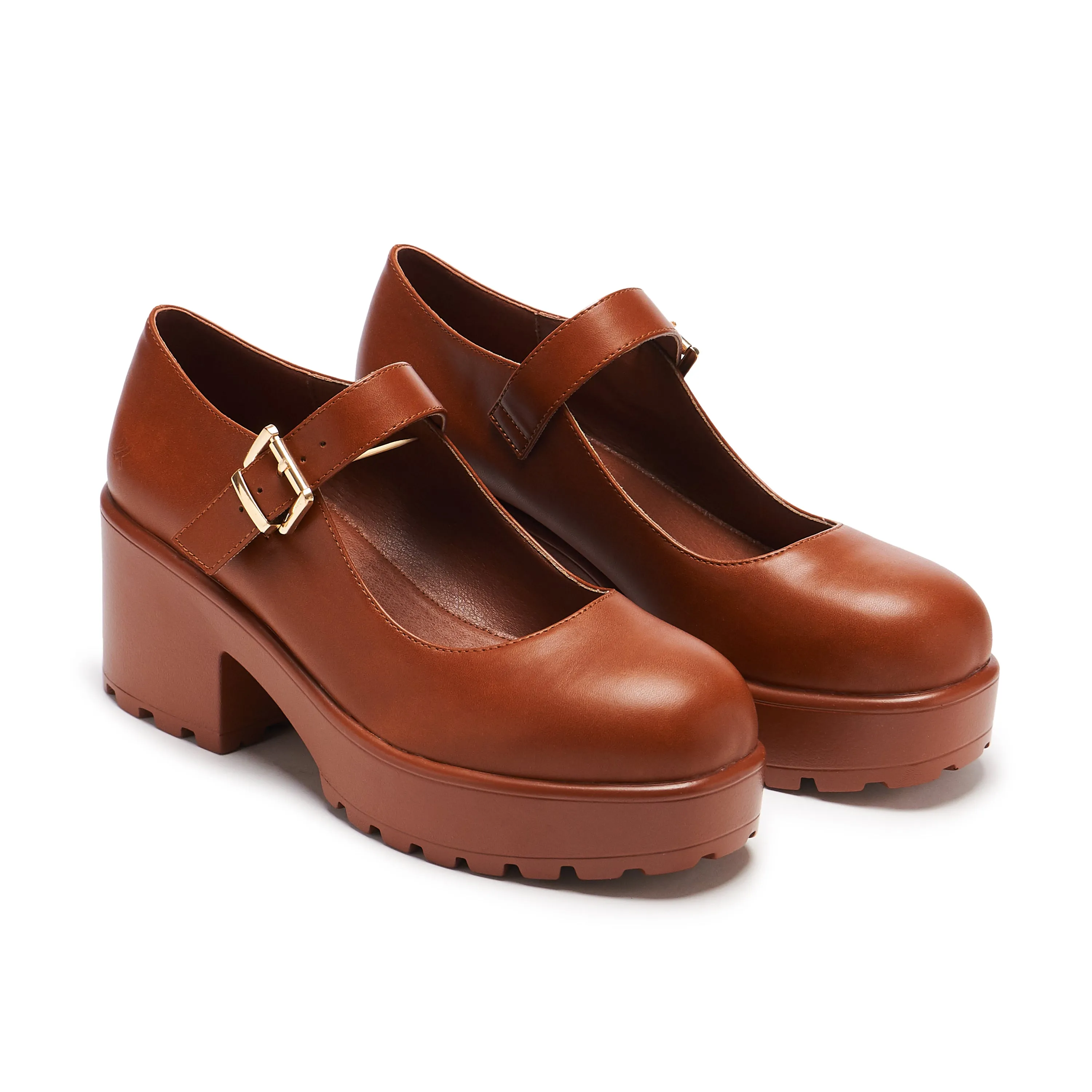 Tira Mary Janes 'Acorn Brown Edition'