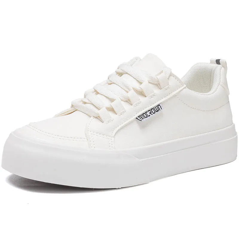 Women's Niche White Fashionable Sports Platform Canvas Shoes