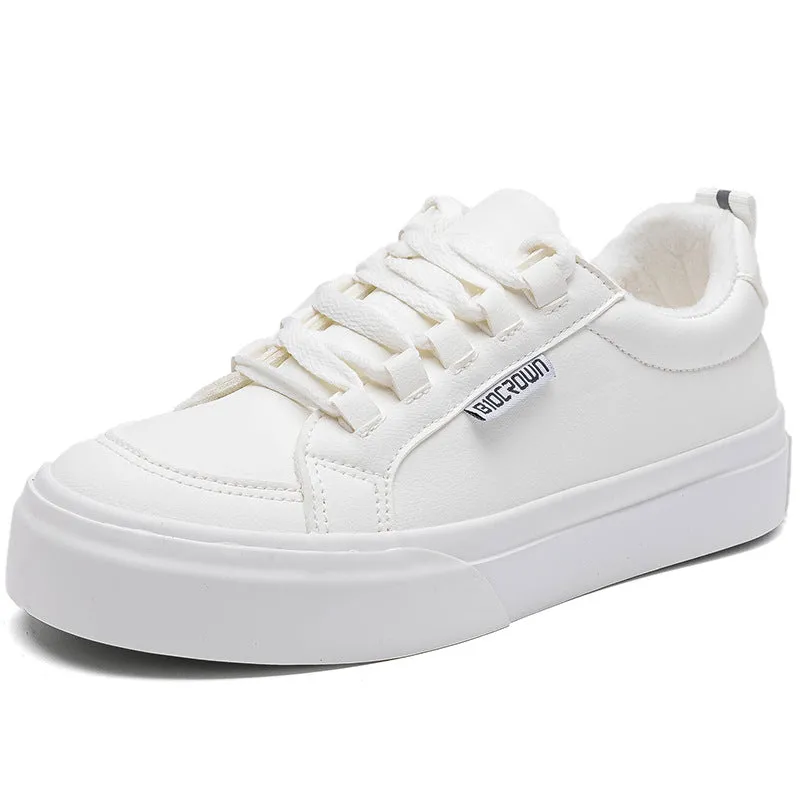 Women's Niche White Fashionable Sports Platform Canvas Shoes