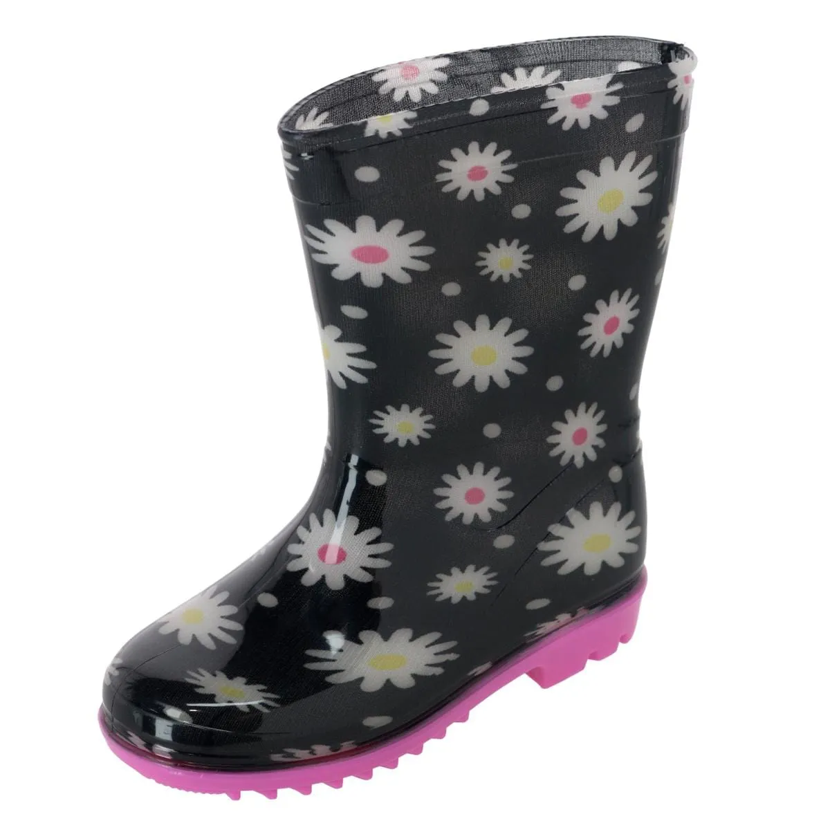 Wootie Toddler Girl's Daisy Floral Waterproof Rain Boots