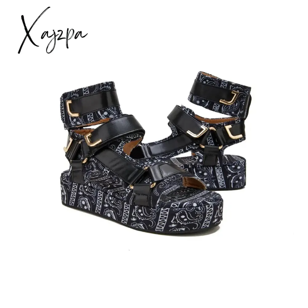 Xajzpa - Womens Summer Sandals Vintage Graffiti Platforms Sandals