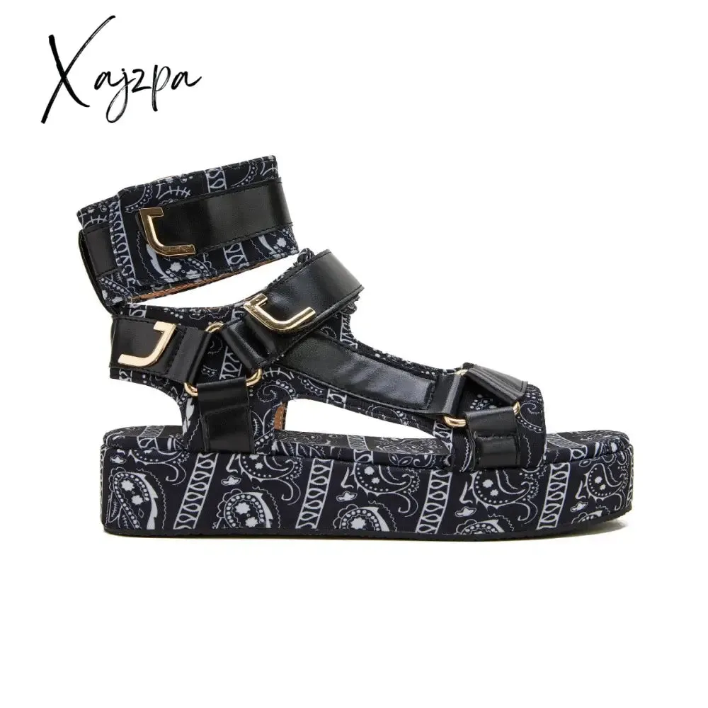 Xajzpa - Womens Summer Sandals Vintage Graffiti Platforms Sandals